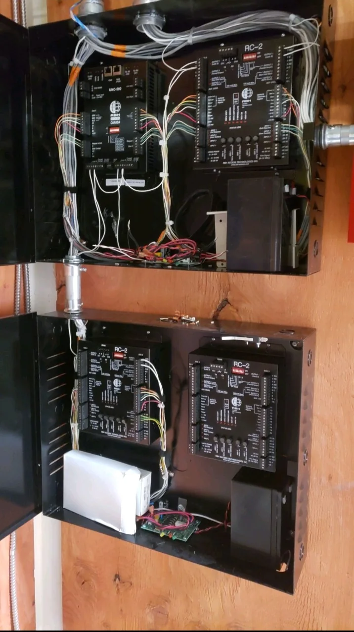 Access control controller enclosures with power and field wiring installed by UltraTech