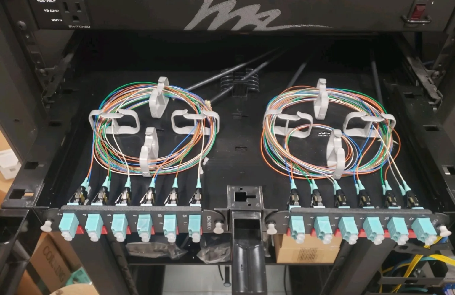 Fibre optic patch panel and termination work