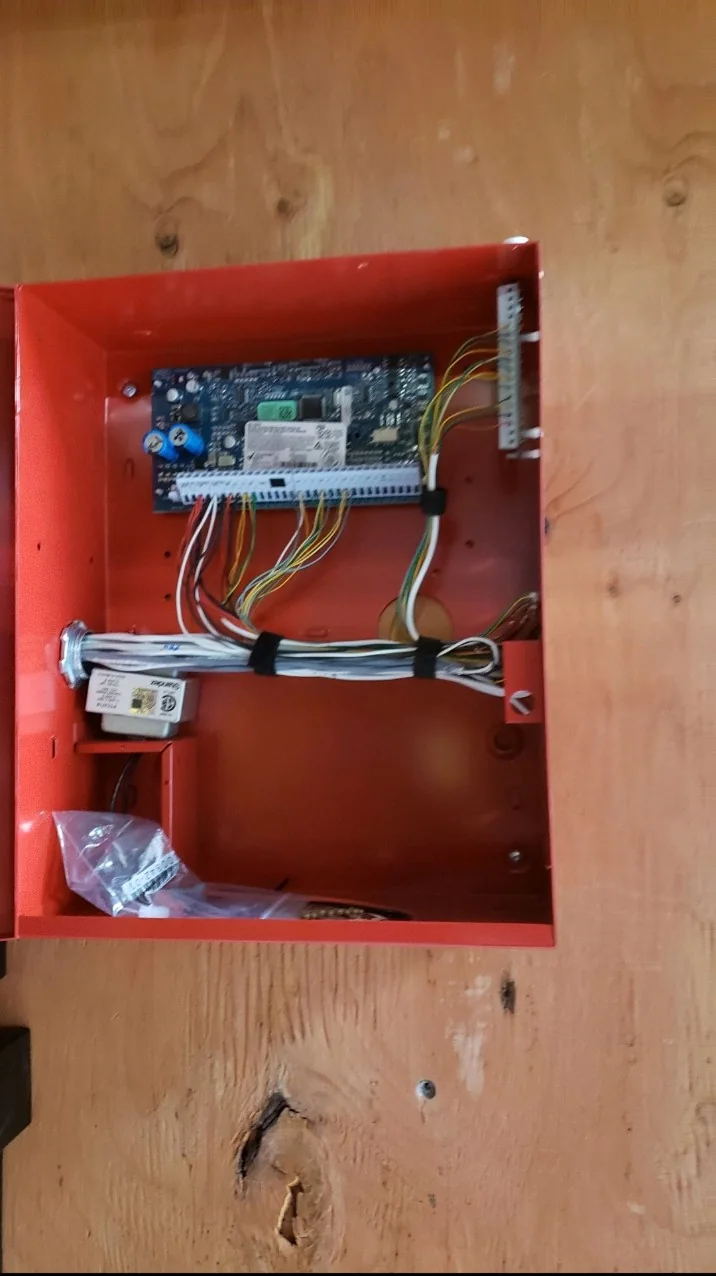 Security control panel with field-device wiring and terminations